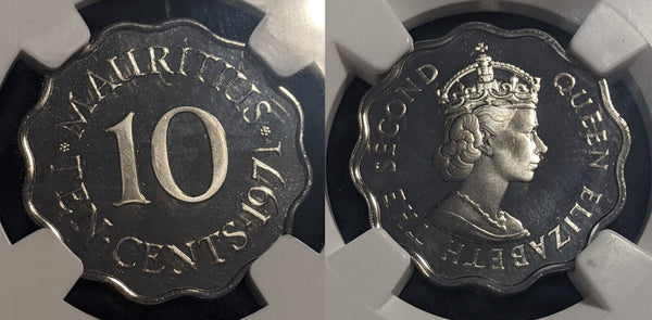Mauritius Proof 1971 Ten Cents NGC PF68UC FDC UNC KM#33 #1880