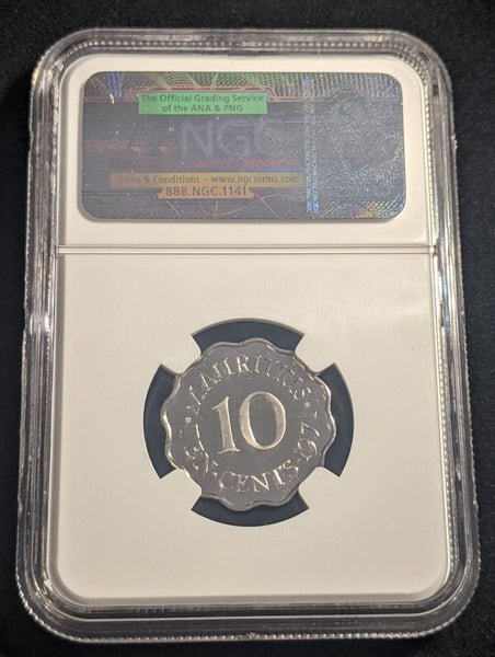 Mauritius Proof 1971 Ten Cents NGC PF68UC FDC UNC KM#33 #1880
