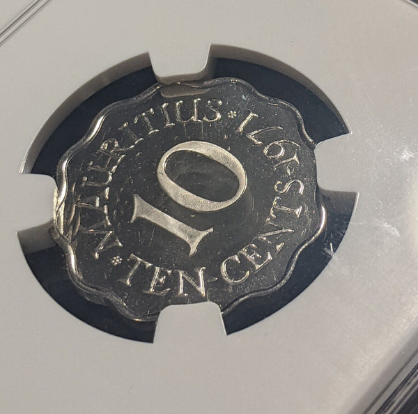 Mauritius Proof 1971 Ten Cents NGC PF68UC FDC UNC KM#33 #1880