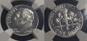USA 1960 Proof Ten Cent Dime 10c NGC PF66* Star GEM UNC KM# 195 #1886