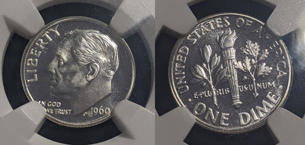 USA 1960 Proof Ten Cent Dime 10c NGC PF66* Star GEM UNC KM# 195 #1886