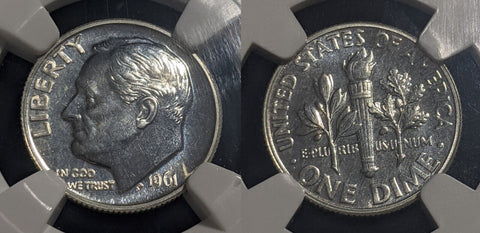 USA 1961 Proof Ten Cent Dime 10c NGC PF66 GEM UNC KM# 195 #1887