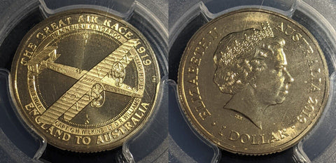 2019 One Dollar $1 The Great Air Race - Blackburn Kangaroo PCGS MS67 GEM UNC
