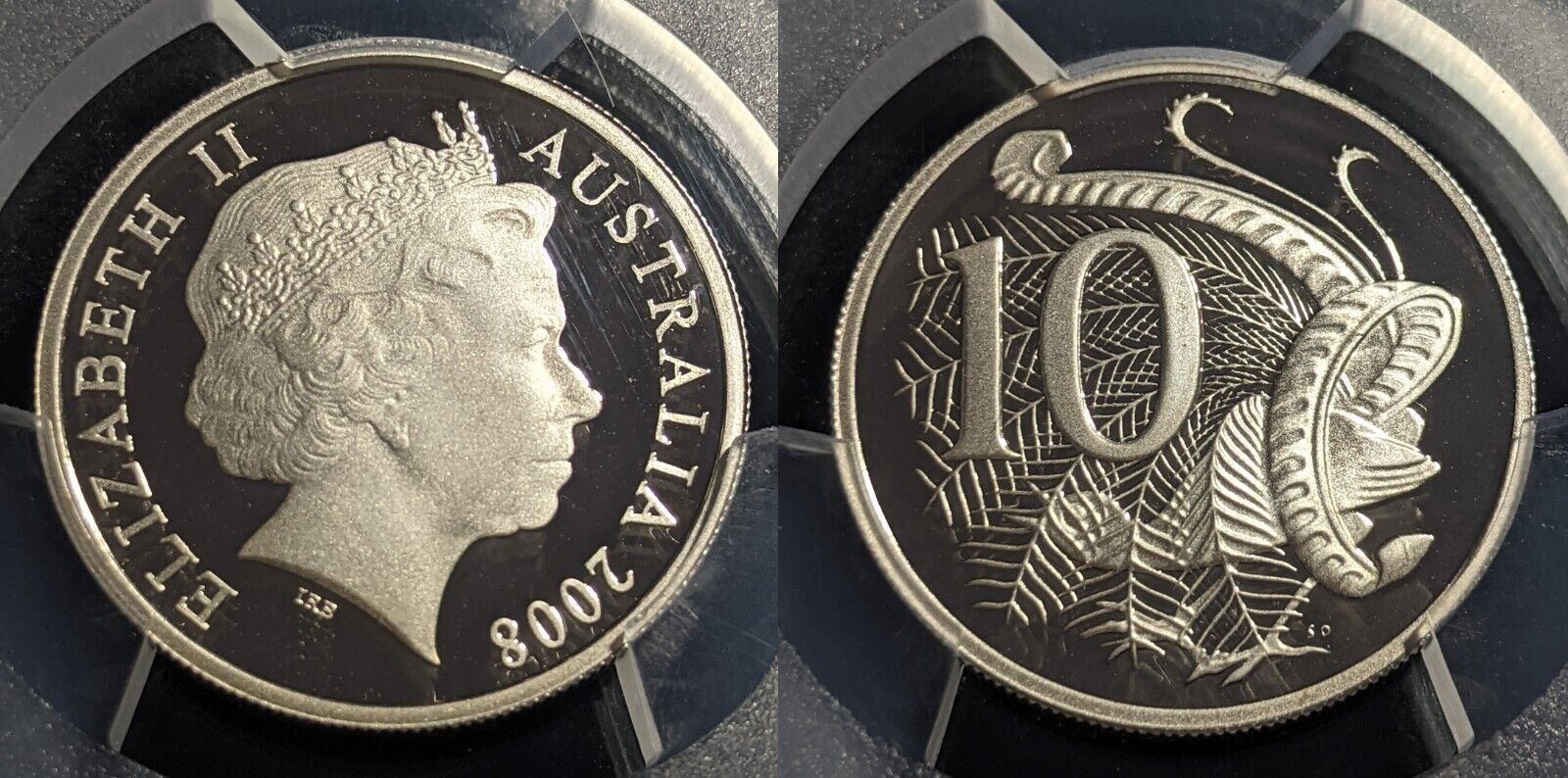 2008 Proof Ten Cent 10c Australia PCGS PR70DCAM FDC UNC #1943
