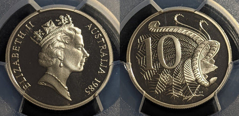 1985 Proof Ten Cent 10c Australia PCGS PR69DCAM FDC UNC #1945