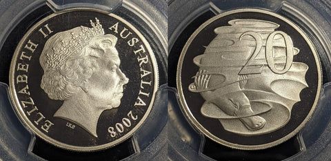 2008 Proof Twenty Cent 20c Australia PCGS PR69DCAM FDC UNC #1942