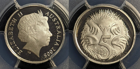 2008 Proof Five Cent 5c Australia PCGS PR69DCAM FDC UNC #1946