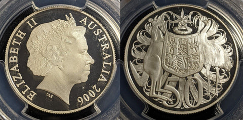 2006 Proof Silver Round Fifty Cent 50c Australia PCGS PR69DCAM FDC UNC #1952