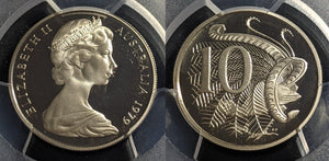 1979 Proof Ten Cent 10c Australia PCGS PR69DCAM FDC UNC #1951