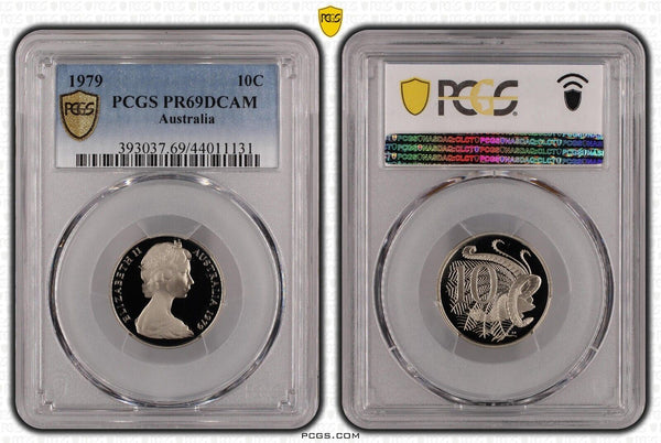 1979 Proof Ten Cent 10c Australia PCGS PR69DCAM FDC UNC #1951