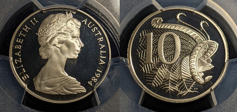 1984 Proof Ten Cent 10c Australia PCGS PR69DCAM FDC UNC #1963
