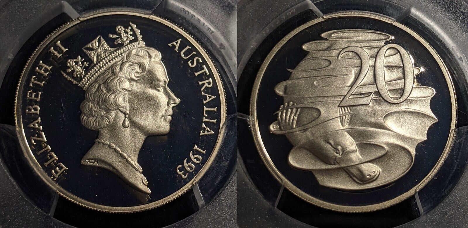1993 Proof Twenty Cent 20c Australia PCGS PR69DCAM FDC UNC #1961