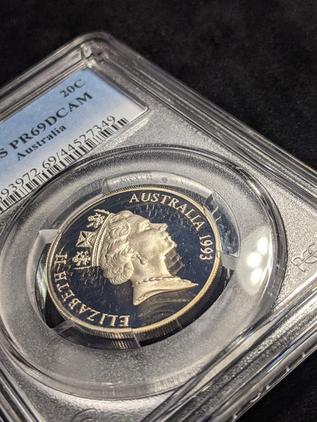 1993 Proof Twenty Cent 20c Australia PCGS PR69DCAM FDC UNC #1961