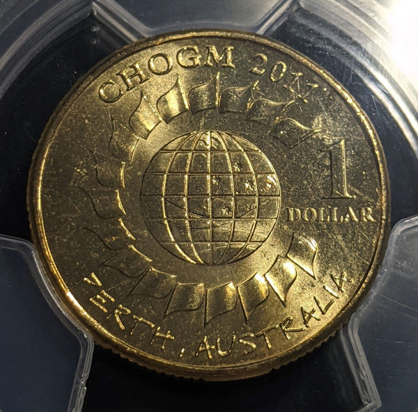 2011 One Dollar $1 CHOGM Australia PCGS MS65 GEM UNC #2002