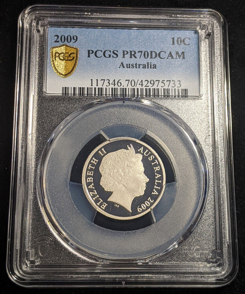2009 Proof Ten Cent 10c  Australia PCGS PR70DCAM FDC UNC #2009