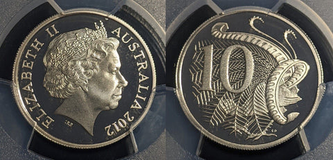 2012 Proof Ten Cent 10c Australia PCGS PR70DCAM FDC UNC #2010