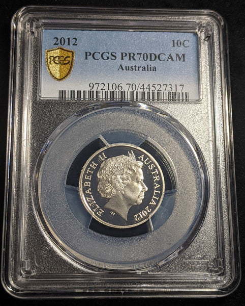 2012 Proof Ten Cent 10c Australia PCGS PR70DCAM FDC UNC #2010