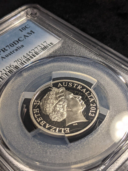 2012 Proof Ten Cent 10c Australia PCGS PR70DCAM FDC UNC #2010