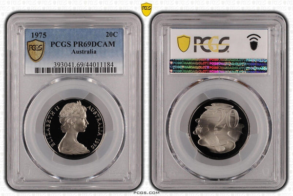 1975 Proof Twenty Cent 20c Australia PCGS PR69DCAM FDC UNC #2017