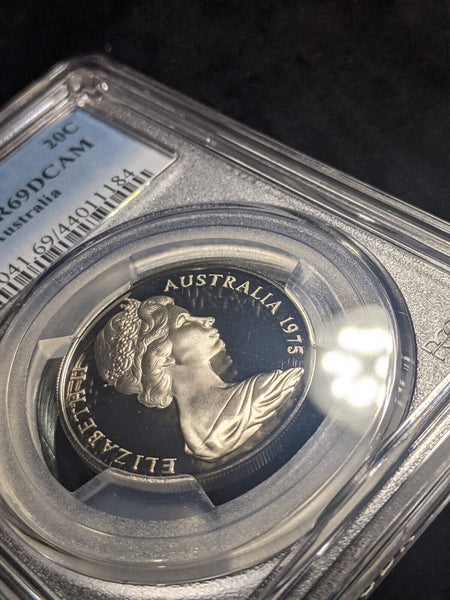 1975 Proof Twenty Cent 20c Australia PCGS PR69DCAM FDC UNC #2017