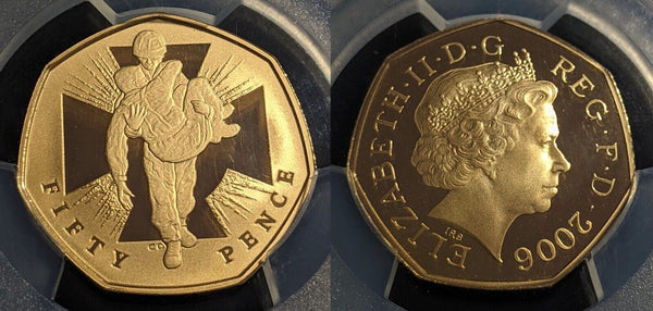 Great Britain 2006 Proof 50p S-H16 VC-Heroism Au PCGS PR69DCAM FDC UNC #2036