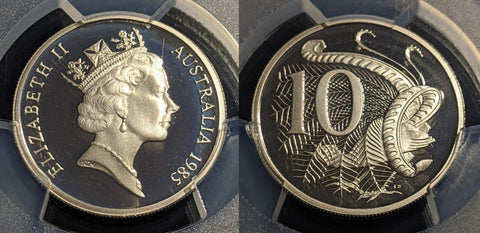 1985 Proof Ten Cent 10c Australia PCGS PR69DCAM FDC UNC #2053
