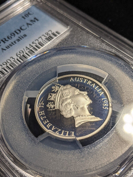 1985 Proof Ten Cent 10c Australia PCGS PR69DCAM FDC UNC #2053