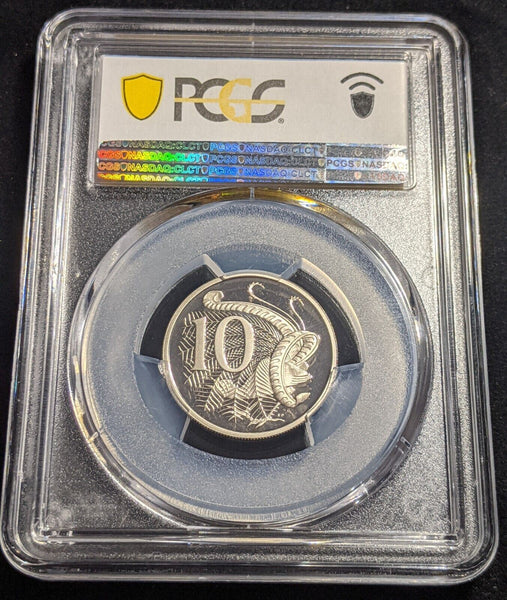 1985 Proof Ten Cent 10c Australia PCGS PR69DCAM FDC UNC #2053