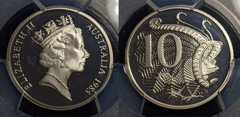 1985 Proof Ten Cent 10c Australia PCGS PR69DCAM FDC UNC #2060