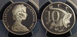 1984 Proof Ten Cent 10c Australia PCGS PR69DCAM FDC UNC #2063