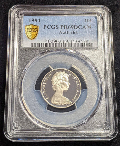 1984 Proof Ten Cent 10c Australia PCGS PR69DCAM FDC UNC #2063