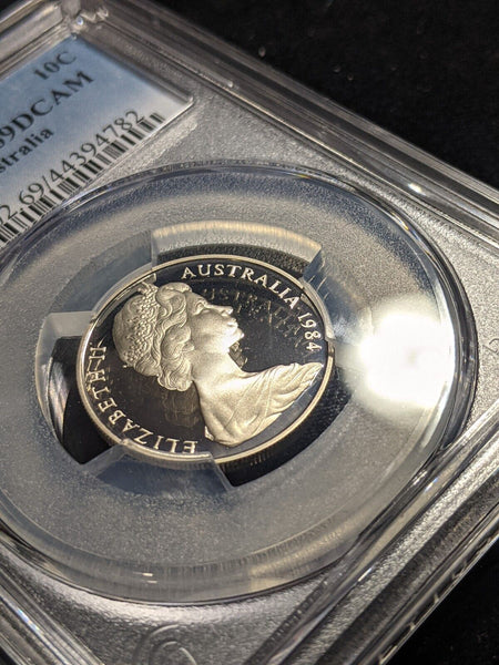 1984 Proof Ten Cent 10c Australia PCGS PR69DCAM FDC UNC #2063