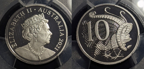 2021 Proof Ten Cent 10c Australia PCGS PR70DCAM FDC UNC #2068