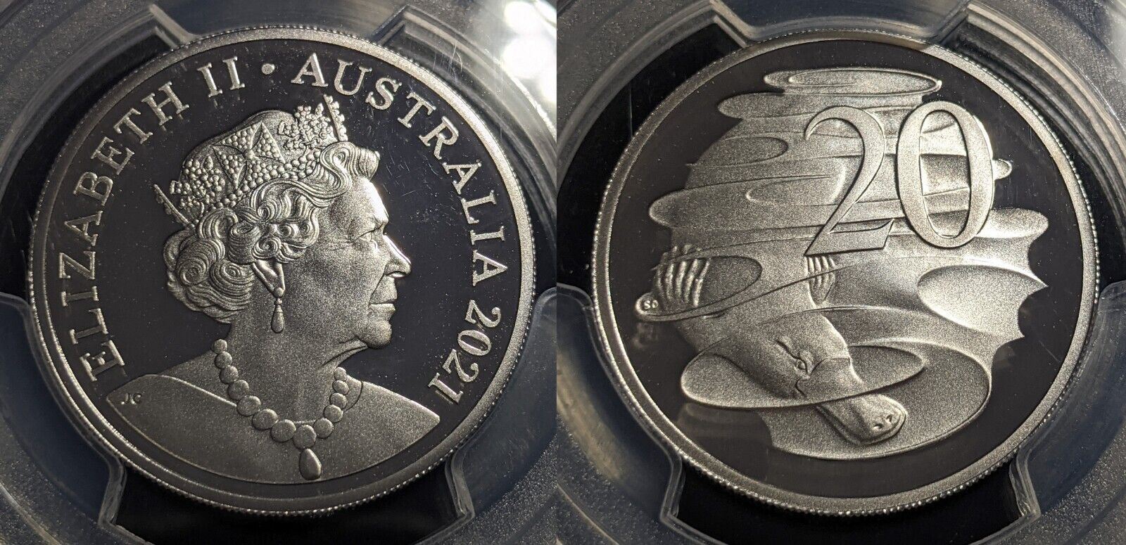 2021 Proof Twenty Cent 20c Australia PCGS PR69DCAM FDC UNC #2067