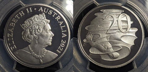 2021 Proof Twenty Cent 20c Australia PCGS PR69DCAM FDC UNC #2067