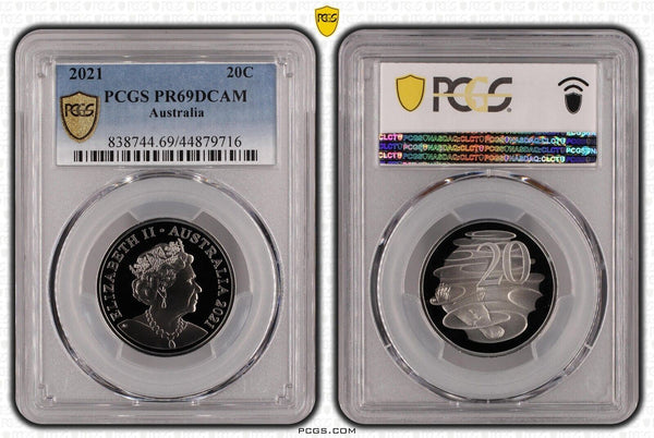 2021 Proof Twenty Cent 20c Australia PCGS PR69DCAM FDC UNC #2067