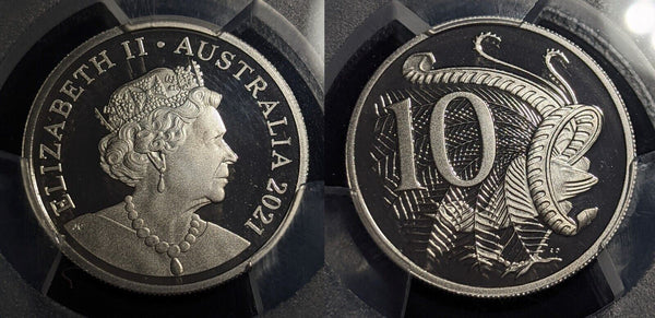 2021 Proof Ten Cent 10c Australia PCGS PR70DCAM FDC UNC #2072