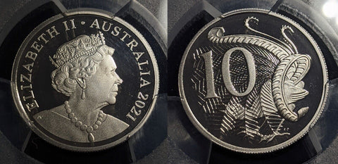 2021 Proof Ten Cent 10c Australia PCGS PR70DCAM FDC UNC #2072