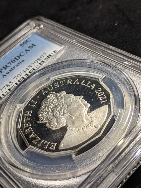 2021 Proof Fifty Cent 50c PCGS PR70DCAM FDC UNC #2071