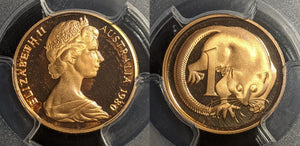 1980 Proof One Cent 1c Australia PCGS PR69DCAM FDC UNC #2086