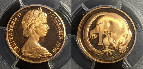 1980 Proof One Cent 1c Australia PCGS PR69DCAM FDC UNC #2086