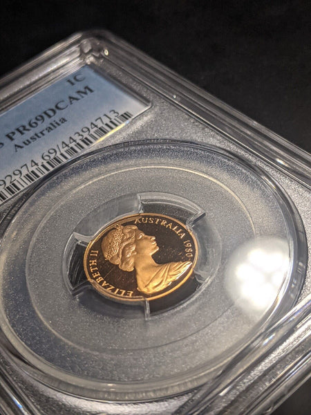1980 Proof One Cent 1c Australia PCGS PR69DCAM FDC UNC #2086