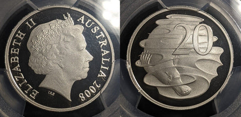 2008 Proof Five Cent 5c Australia PCGS PR70DCAM FDC UNC #2091