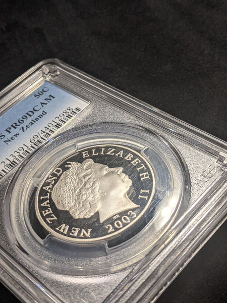 New Zealand 2003 Proof Fifty Cent 50c PCGS PR69DCAM FDC UNC POP 1/0 #2080