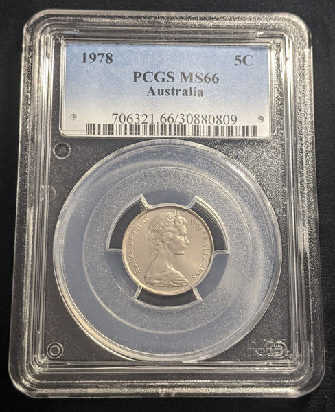 1978 Five Cent 5c Australia PCGS MS66 GEM UNC #2097