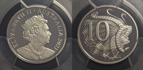 2021 Proof Ten Cent 10c Australia PCGS PR70DCAM FDC UNC #2098
