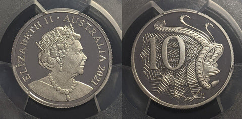 2021 Proof Ten Cent 10c Australia PCGS PR70DCAM FDC UNC #2098