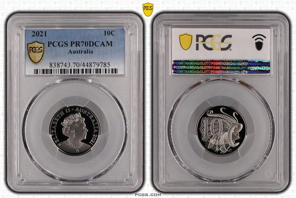 2021 Proof Ten Cent 10c Australia PCGS PR70DCAM FDC UNC #2098