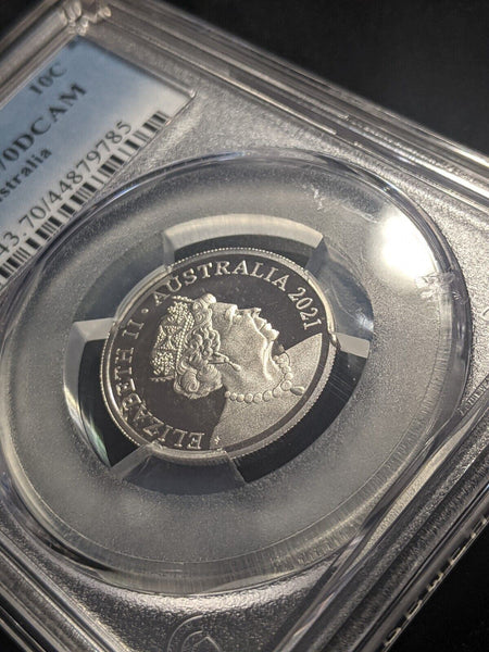 2021 Proof Ten Cent 10c Australia PCGS PR70DCAM FDC UNC #2098