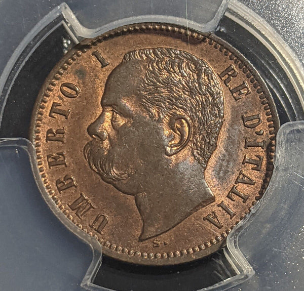 Italy 1897-R 2 Centesimi PCGS MS64RB KM# 30 #2116